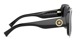 Shop VERSACE Medusa Oversized Sunglasses in Black online.