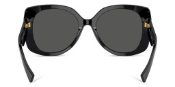 Shop VERSACE Medusa Oversized Sunglasses in Black online.