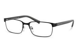 Armani Exchange Logo Lettering Wide Rectangle Eyeglasses in Black – Product Photo 2