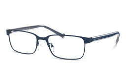Armani Exchange Wide Rectangle Eyeglasses in Blue – Product Photo 2