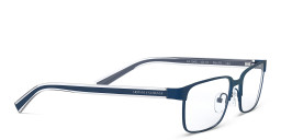 Armani Exchange Wide Rectangle Eyeglasses in Blue – Product Photo 4