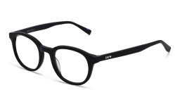 EYE'M Round Eyeglasses in Black – Product Photo 3