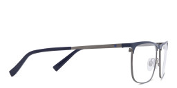 EYE'M Wide Rectangle Eyeglasses in Blue – Product Photo 4
