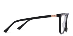 EYE'M Square Eyeglasses in Black – Product Photo 4