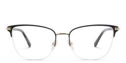 EYE'M Half Rim Cat Eye Eyeglasses in Black – Product Photo 1