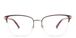 EYE'M Half Rim Cat Eye Eyeglasses in Red – Product Photo 4