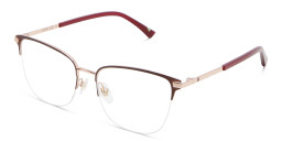 EYE'M Half Rim Cat Eye Eyeglasses in Red – Product Photo 3