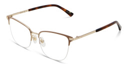EYE'M Half Rim Cat Eye Eyeglasses in Nude – Product Photo 3