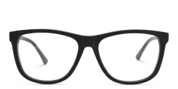 Shop EYE'M Wide Square Eyeglasses in Black online.