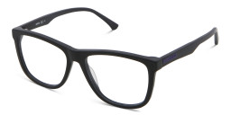 EYE'M Wide Square Eyeglasses in Black – Product Photo 3