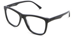 Shop EYE'M Wide Square Eyeglasses in Shiny Black online.