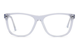 EYE'M Wide Square Eyeglasses in Clear – Product Photo 1