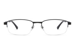 EYE'M Half Rim Rectangle Eyeglasses in Black – Product Photo 2