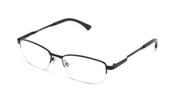 EYE'M Half Rim Rectangle Eyeglasses in Black – Product Photo 3