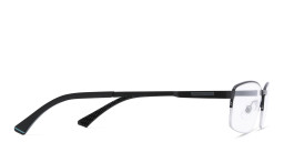 EYE'M Half Rim Rectangle Eyeglasses in Black – Product Photo 4