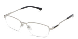 EYE'M Half Rim Rectangle Eyeglasses in Silver – Product Photo 3