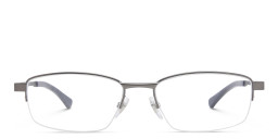 EYE'M Half Rim Rectangle Eyeglasses in Gunmetal – Product Photo 3