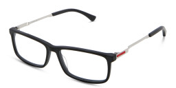 EYE'M Wide Rectangle Eyeglasses in Black – Product Photo 3