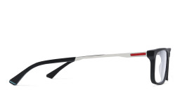 EYE'M Wide Rectangle Eyeglasses in Black – Product Photo 4