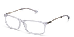 EYE'M Wide Rectangle Eyeglasses in Clear – Product Photo 3