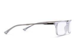 EYE'M Wide Rectangle Eyeglasses in Clear – Product Photo 4