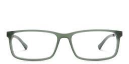 EYE'M Wide Rectangle Eyeglasses in Green – Product Photo 1