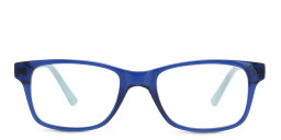 EYE'M Kids Rectangle Eyeglasses in Transparent Blue – Product Photo 1