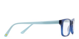EYE'M Kids Rectangle Eyeglasses in Transparent Blue – Product Photo 3