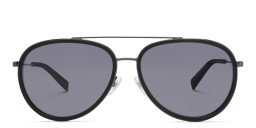 Shop EYE'M Unisex Aviator Sunglasses in Black Grey online.