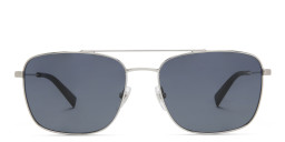 Shop EYE'M Unisex Square Sunglasses in Silver online.