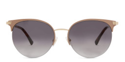 EYE'M Half Rim Round Sunglasses in Nude – Product Photo 1