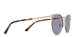 EYE'M Half Rim Round Sunglasses in Nude – Product Photo 4