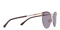 Shop EYE'M Half Rim Round Sunglasses in Red online.