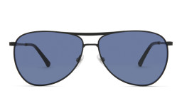 EYE'M Wide Aviator Sunglasses in Black/Blue – Product Photo 1
