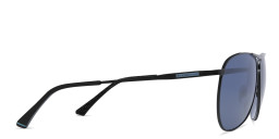 EYE'M Wide Aviator Sunglasses in Black – Product Photo 4