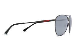 EYE'M Wide Aviator Sunglasses in Gunmetal – Product Photo 3