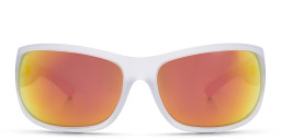 EYE'M Wide Rectangle Sunglasses in Clear – Product Photo 1