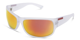 EYE'M Wide Rectangle Sunglasses in Clear – Product Photo 3