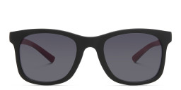 EYE'M Kids Square Sunglasses in Black/Grey – Product Photo 3