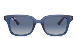 Ray-Ban Junior Kids Square Sunglasses in Transparent Blue/Gradient Blue – Product Photo 1