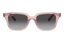 Ray-Ban Junior Kids Square Sunglasses in Transparent Pink – Product Photo 1