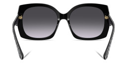Dolce & Gabbana Wide Square Sunglasses in Black Texture Cocco – Product Photo 4