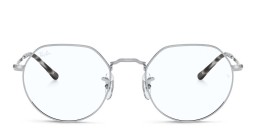 Shop Ray-Ban JACK Irregular Eyeglasses in Silver online.