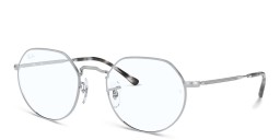 Shop Ray-Ban JACK Irregular Eyeglasses in Silver online.