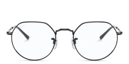 Shop Ray-Ban JACK Irregular Eyeglasses in Black online.