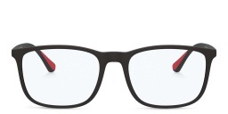 Emporio Armani Rectangle Eyeglasses in Matte Black – Product Photo 1