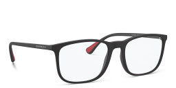 Emporio Armani Unisex Rectangle Eyeglasses in Matte Black – Product Photo 4