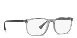Emporio Armani Rectangle Eyeglasses in Shiny Transparent Grey – Product Photo 1