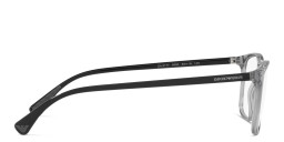 Emporio Armani Rectangle Eyeglasses in Shiny Transparent Grey – Product Photo 2