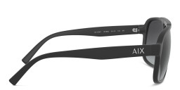 Armani Exchange A|X Logo Rectangle Sunglasses in Black – Product Photo 3